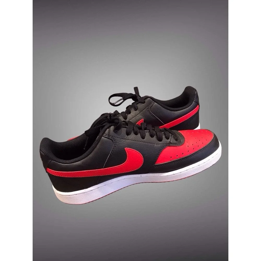 Nike Court Vision Next Nature Low Red and Black Sz 10‎ EUC